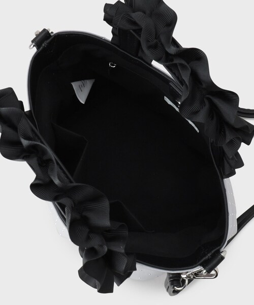 index（インデックス）の「【2WAY】ラインストーン持ち手フリルバッグ（トートバッグ・レディース・グレー/ブラック/ブルー系・00）」の21枚目の写真