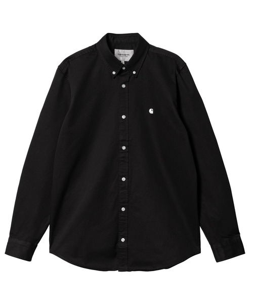 Carhartt（カーハート）の「Carhartt WIP/カーハートダブリューアイピー L/S MADISON SHIRT 長袖シャツ ワンポイント I023339（シャツ/ブラウス・メンズ・ブラック/ブラウン/ホワイト×ブラック/グレー・L/XL/M）」の11枚目の写真