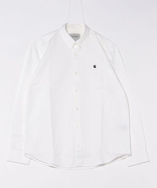 Carhartt（カーハート）の「Carhartt WIP/カーハートダブリューアイピー L/S MADISON SHIRT 長袖シャツ ワンポイント I023339（シャツ/ブラウス・メンズ・ブラック/ブラウン/ホワイト×ブラック/グレー・L/XL/M）」の14枚目の写真