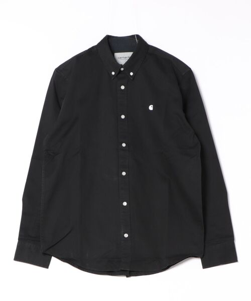 Carhartt（カーハート）の「Carhartt WIP/カーハートダブリューアイピー L/S MADISON SHIRT 長袖シャツ ワンポイント I023339（シャツ/ブラウス・メンズ・ブラック/ブラウン/ホワイト×ブラック/グレー・L/XL/M）」の15枚目の写真