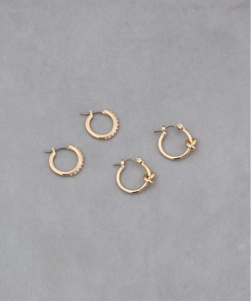 AZUL by moussy（アズールバイマウジー）の「プチフープピアスセット（ピアス（両耳用）・レディース・ゴールド系その他/シルバー・FREE）」の11枚目の写真