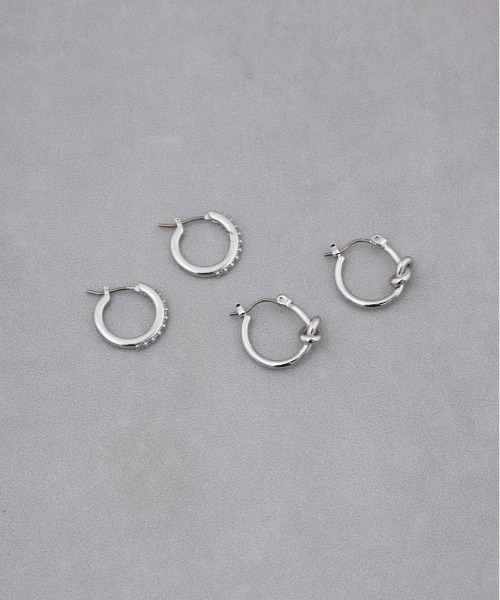 AZUL by moussy（アズールバイマウジー）の「プチフープピアスセット（ピアス（両耳用）・レディース・ゴールド系その他/シルバー・FREE）」の5枚目の写真