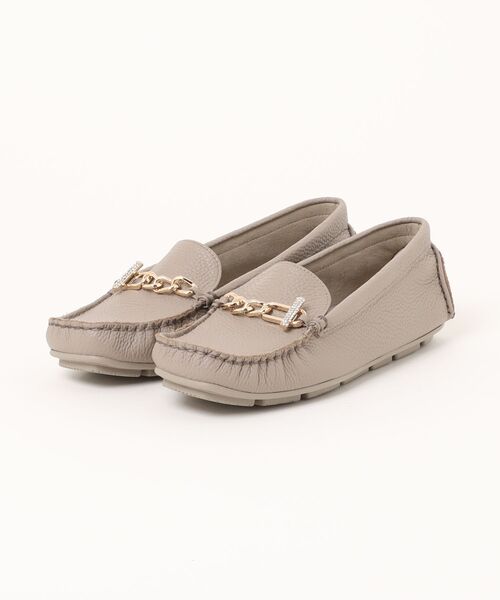 LANVIN collection（ランバン コレクション）の「チェーンモチーフドライビングシューズ（モカシン/デッキシューズ・レディース・ブラック/グレー/ホワイト・22.0cm/22.5cm/23.0cm/23.5cm/24.0cm/24.5cm）」の3枚目の写真