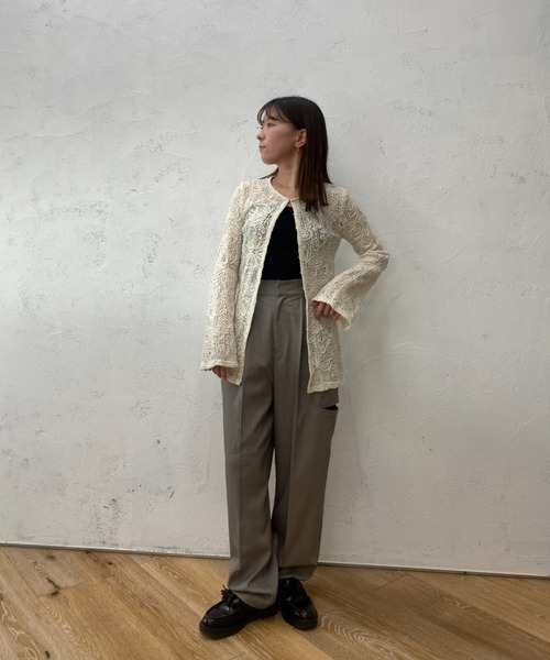 raffime(ラフィミー)の「フラワークロシェ編み風カーディガン(シャツ/ブラウス・レディース・アイボリー・フリー)」の13枚目の写真