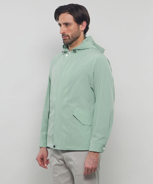 MACKINTOSH LONDON(マッキントッシュ ロンドン)の「【FEATHER-TECH PAC】【FLEX NYLON】ストレッチナイロンフーデッドブルゾン(ブルゾン・メンズ・ライトグレー/ネイビー/グリーン・40/38)」の8枚目の写真