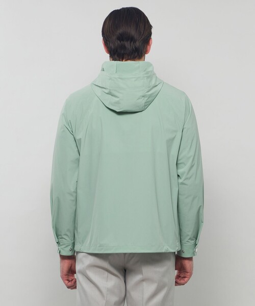 MACKINTOSH LONDON(マッキントッシュ ロンドン)の「【FEATHER-TECH PAC】【FLEX NYLON】ストレッチナイロンフーデッドブルゾン(ブルゾン・メンズ・ライトグレー/ネイビー/グリーン・40/38)」の9枚目の写真