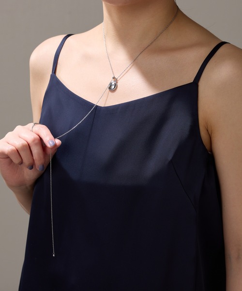 PAPILLONNER（パピヨネ）の「ステンレスディンプル2WAYネックレス（ネックレス・レディース・シルバー/ゴールド・FREE）」の2枚目の写真