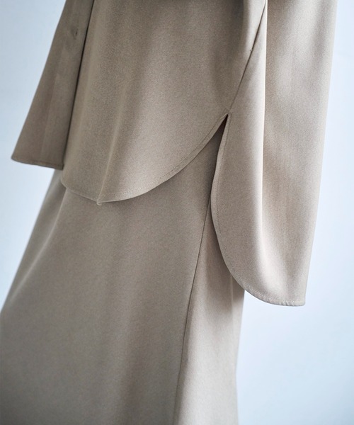 meilmada（メイルマダ）の「ツイルオーバーシャツ（シャツ/ブラウス・レディース・ベージュ/ネイビー・FREE）」の9枚目の写真