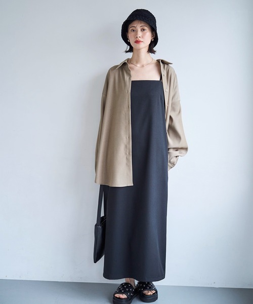 meilmada（メイルマダ）の「ツイルオーバーシャツ（シャツ/ブラウス・レディース・ベージュ/ネイビー・FREE）」の18枚目の写真