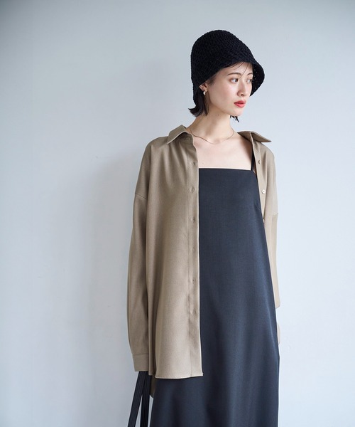 meilmada（メイルマダ）の「ツイルオーバーシャツ（シャツ/ブラウス・レディース・ベージュ/ネイビー・FREE）」の20枚目の写真