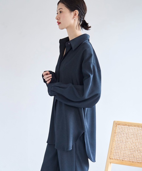 meilmada（メイルマダ）の「ツイルオーバーシャツ（シャツ/ブラウス・レディース・ベージュ/ネイビー・FREE）」の22枚目の写真