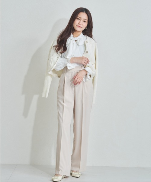 MISCH MASCH（ミッシュマッシュ）の「一部店舗限定  サイドボタンタックワイドパンツ（その他パンツ・レディース・ブラック/ベージュ/イエロー・S/M）」の9枚目の写真