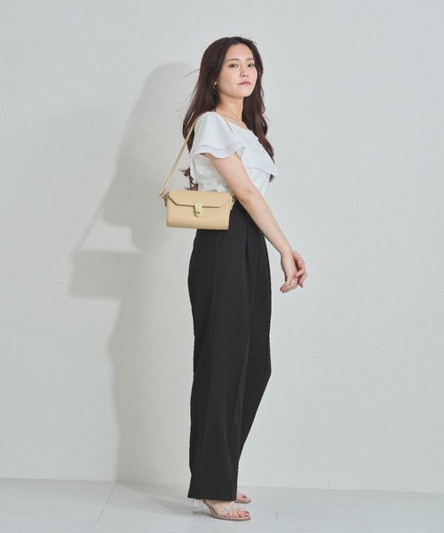 MISCH MASCH（ミッシュマッシュ）の「一部店舗限定  サイドボタンタックワイドパンツ（その他パンツ・レディース・ブラック/ベージュ/イエロー・S/M）」の18枚目の写真