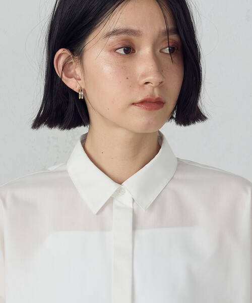 COMME CA ISM（コムサイズム）の「バックデザイン　ニュアンス　オーバーサイズシャツ（シャツ/ブラウス・レディース・ホワイト/ダークブラウン・FREE）」の13枚目の写真