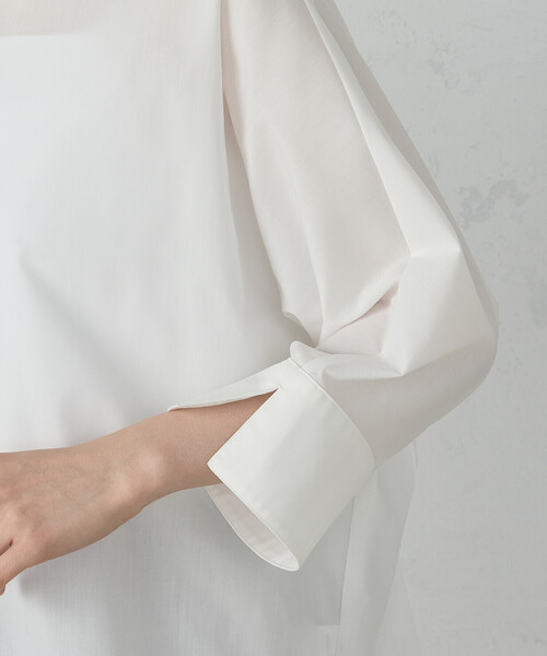 COMME CA ISM（コムサイズム）の「バックデザイン　ニュアンス　オーバーサイズシャツ（シャツ/ブラウス・レディース・ホワイト/ダークブラウン・FREE）」の14枚目の写真