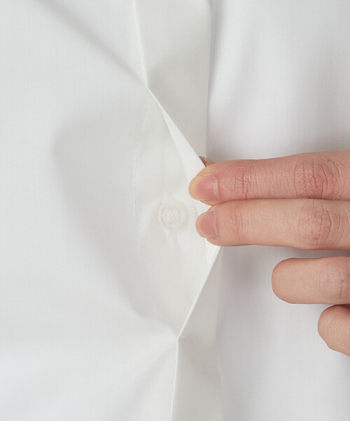 COMME CA ISM（コムサイズム）の「バックデザイン　ニュアンス　オーバーサイズシャツ（シャツ/ブラウス・レディース・ホワイト/ダークブラウン・FREE）」の16枚目の写真