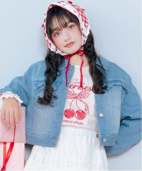 セール】リボンフラップデニムジャケット（デニムジャケット）｜mezzo
