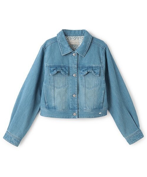 セール】リボンフラップデニムジャケット（デニムジャケット）｜mezzo