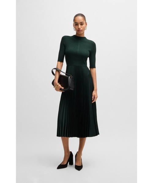 Hugo Boss 白タグ　フレア　スリーブ　ワンピース Hugo Boss 白タグフレアスリーブワンピース