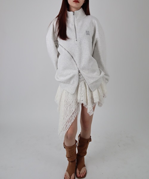 セール】レースアシンメトリースカート（スカート）｜ROGER AND