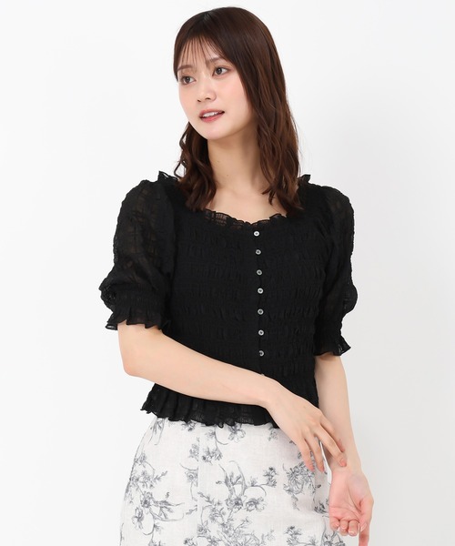MISCH MASCH(ミッシュマッシュ)の「2wayキャミ付きシャーリングブラウス(シャツ/ブラウス・レディース・ホワイト/ブラック/ラベンダー・フリ-)」の14枚目の写真