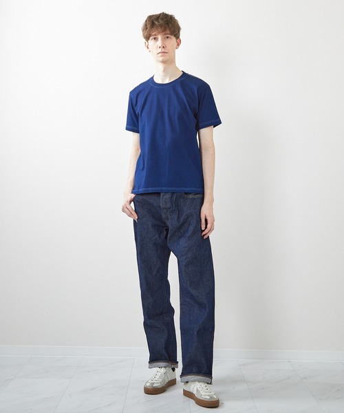 ミマ(ミマ)の「【MiMAAi】阿波藍本藍染めショートスリーブTEE(Tシャツ/カットソー・メンズ・インディゴブルー/ブルー・LARGE/MEDIUM)」の1枚目の写真