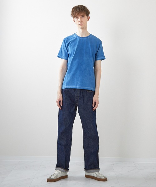 ミマ(ミマ)の「【MiMAAi】阿波藍本藍染めショートスリーブTEE(Tシャツ/カットソー・メンズ・インディゴブルー/ブルー・LARGE/MEDIUM)」の2枚目の写真