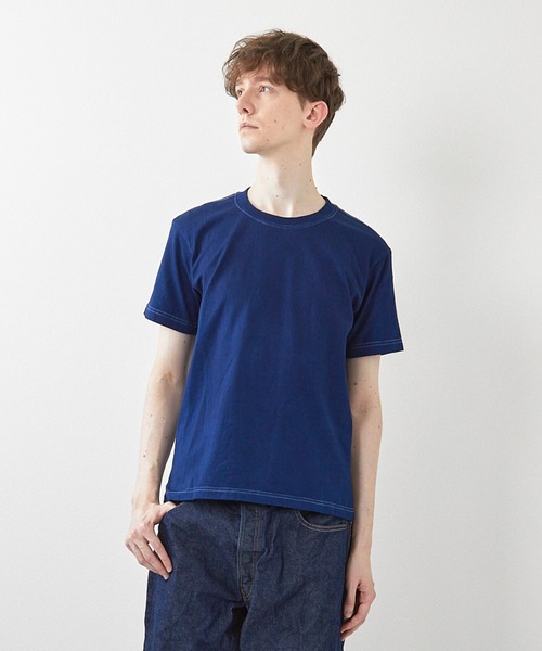 ミマ(ミマ)の「【MiMAAi】阿波藍本藍染めショートスリーブTEE(Tシャツ/カットソー・メンズ・インディゴブルー/ブルー・LARGE/MEDIUM)」の8枚目の写真
