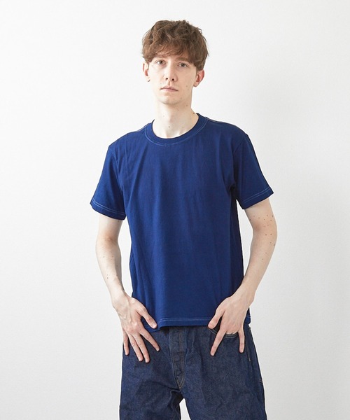 ミマ(ミマ)の「【MiMAAi】阿波藍本藍染めショートスリーブTEE(Tシャツ/カットソー・メンズ・インディゴブルー/ブルー・LARGE/MEDIUM)」の10枚目の写真