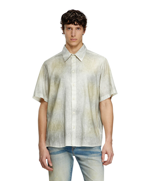 DIESEL(ディーゼル)の「メンズ 半袖シャツ S-LEIE-SHORT(シャツ/ブラウス・メンズ・ホワイト系その他・54/44/46/48/50/52)」の4枚目の写真
