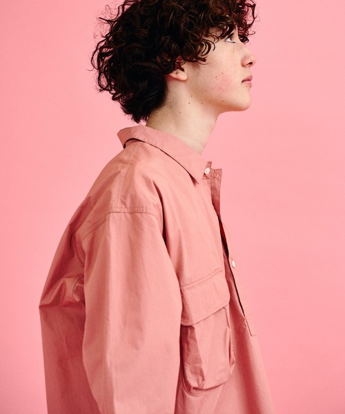 417 EDIFICE(フォーワンセブンエディフィス)の「【ZOZO限定】 タイプライター プルオーバーシャツ(シャツ/ブラウス・メンズ・スモークピンク/サックスブルー/サンドベージュ/グリーン/チャコールグレー・S/M/L/XL)」の11枚目の写真