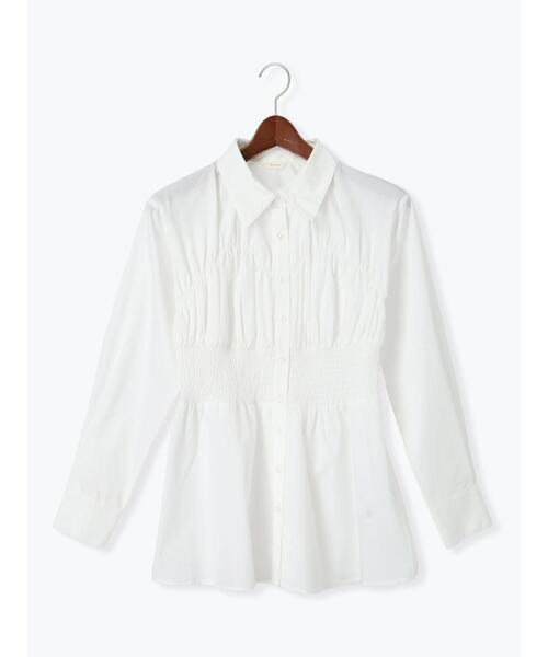 Te chichi（テチチ）の「ペプラムシャーリングシャツ（シャツ/ブラウス・レディース・オフホワイト/サックスブルー/ホワイト・F）」の17枚目の写真