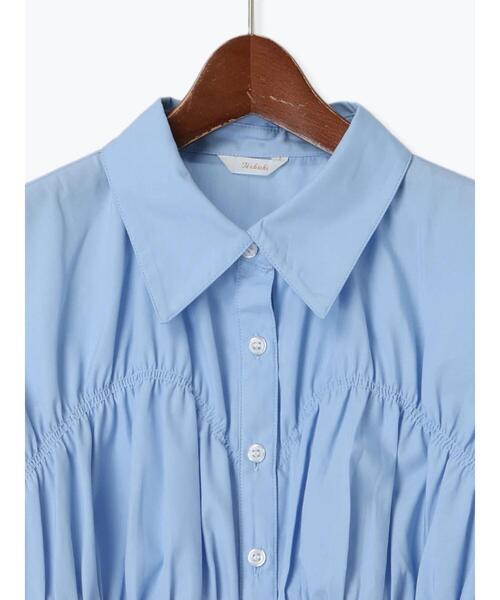 Te chichi（テチチ）の「ペプラムシャーリングシャツ（シャツ/ブラウス・レディース・オフホワイト/サックスブルー/ホワイト・F）」の21枚目の写真