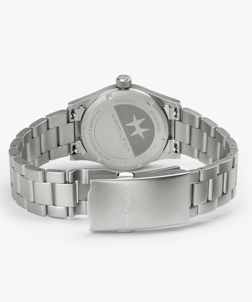 HAMILTON（ハミルトン）の「HAMILTON [ハミルトン] 腕時計 Khaki Field （カーキ フィールド）  クオーツ 33MM ブラック×シルバー（アナログ腕時計・レディース・ブラック・FREE）」の4枚目の写真