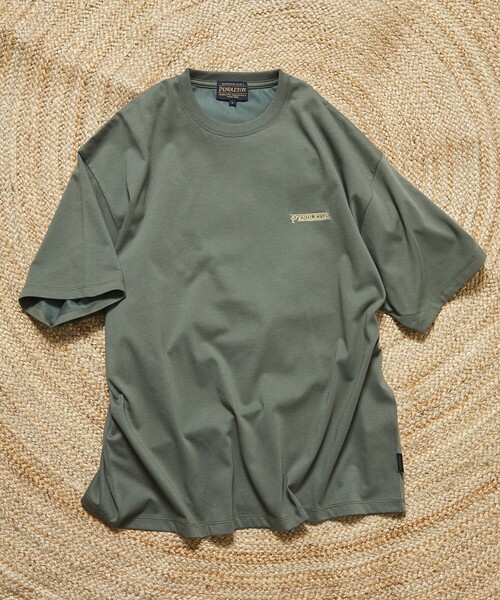 PENDLETON(ペンドルトン)の「PENDLETON/ペンドルトン 別注 バックプリント クルーネックTシャツ(Tシャツ/カットソー・メンズ・ブラック/オリーブ/オフホワイト/マスタード・SMALL/MEDIUM/LARGE)」の14枚目の写真