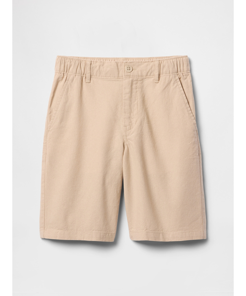DT♪ ECUBA ショートパンツ コットンとリネン 関税込 セール】8インチ コットンリネン ショートパンツ (キッズ