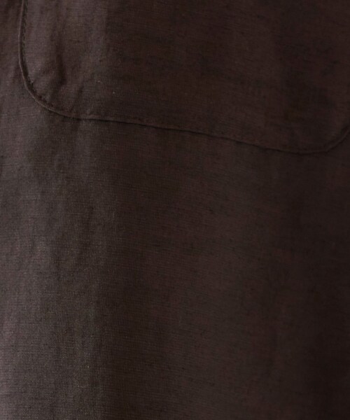 UNTITLED（アンタイトル）の「【セットアップ可能/手洗い可】リネン混 ベーシックシャツ（シャツ/ブラウス・レディース・ブラウン系その他/ライトベージュ/ライトオレンジ系/オフホワイト/チャコールグレー/ブルー/パープル系4・00/01/02/03/04/44/48/50）」の10枚目の写真