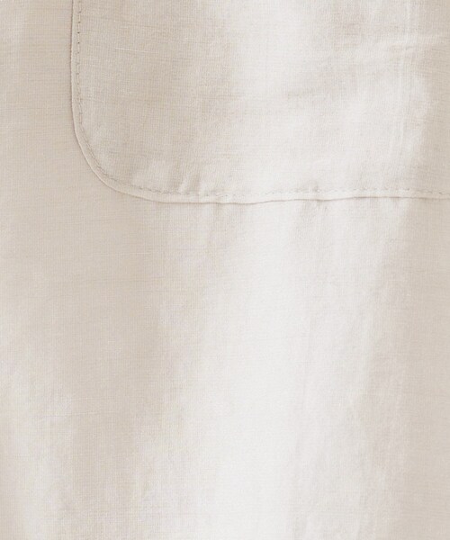 UNTITLED（アンタイトル）の「【セットアップ可能/手洗い可】リネン混 ベーシックシャツ（シャツ/ブラウス・レディース・ブラウン系その他/ライトベージュ/ライトオレンジ系/オフホワイト/チャコールグレー/ブルー/パープル系4・00/01/02/03/04/44/48/50）」の15枚目の写真