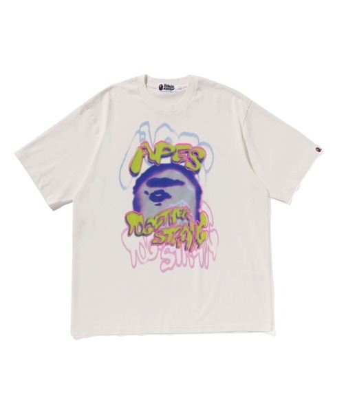 すぐ届く【A BATHING APE】Tシャツ HEAVY WASHED LOGO RELAXED HEAVY WASHED LOGO RELAXED FIT TEE（Tシャツ/カットソー）｜A