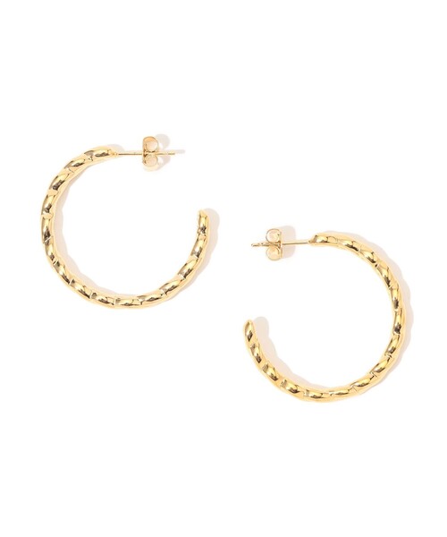PHILIPPE AUDIBERT（フィリップ オーディベール）の「【別注】PHILIPPE AUDIBERT FAY HOOPS ゴールドピアス（ピアス（両耳用）・レディース・ゴールド・FREE）」の2枚目の写真