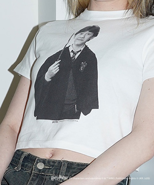 CULTURE SUPPLY（カルチャー サプライ）の「Harry Potter Tee / Ron（Tシャツ/カットソー・メンズ・ホワイト/ブラック・MEDIUM/LARGE/X-LARGE/SHORT）」の13枚目の写真