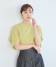 「Andemiu」 半袖ニット FREE アイボリー レディース Andemiu 「Andemiu」 半袖ニット FREE アイボリー レディース