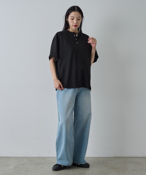 COLONY 2139（コロニートゥーワンスリーナイン）の「ワッフルヘンリーネックTEE（Tシャツ/カットソー・メンズ・ブラック/ホワイト/グレー・MEDIUM/LARGE）」の15枚目の写真