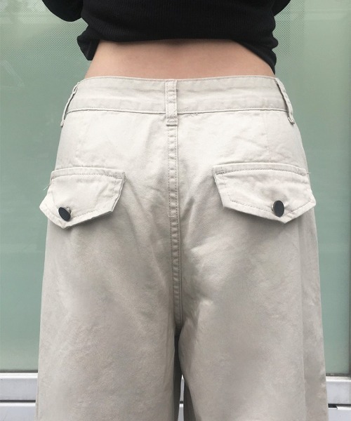 セール】[A/M] コットン切替ワイドパンツ（その他パンツ