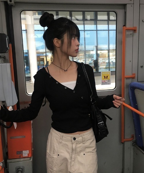 anyonemore コットン切替ワイドパンツ セール】[A/M] コットン切替ワイドパンツ（その他パンツ