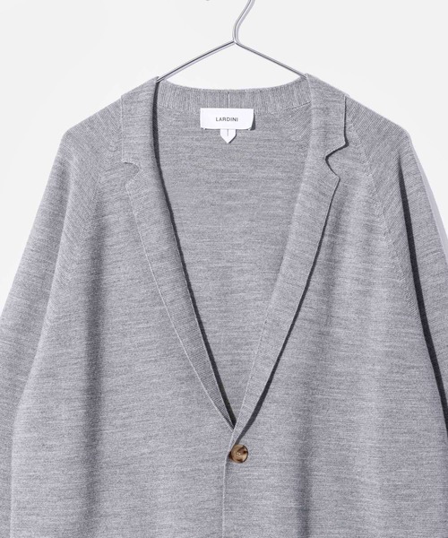LARDINI(ラルディーニ)の「LARDINI ラルディーニ ニット 2B テーラードジャケット(テーラードジャケット・メンズ・ネイビー/グレー/ブラック・MEDIUM/SMALL/LARGE)」の13枚目の写真