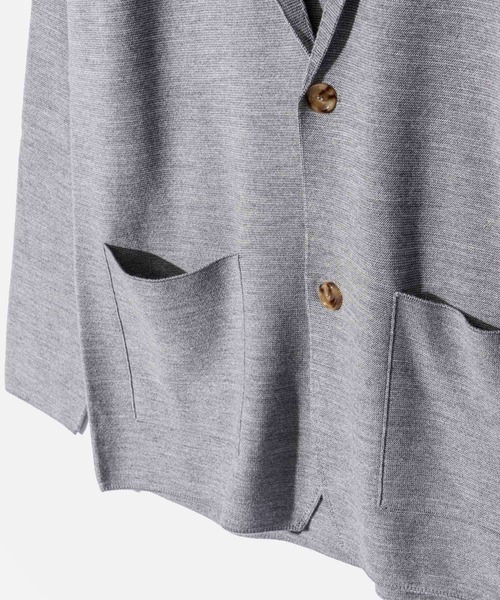 LARDINI(ラルディーニ)の「LARDINI ラルディーニ ニット 2B テーラードジャケット(テーラードジャケット・メンズ・ネイビー/グレー/ブラック・MEDIUM/SMALL/LARGE)」の16枚目の写真