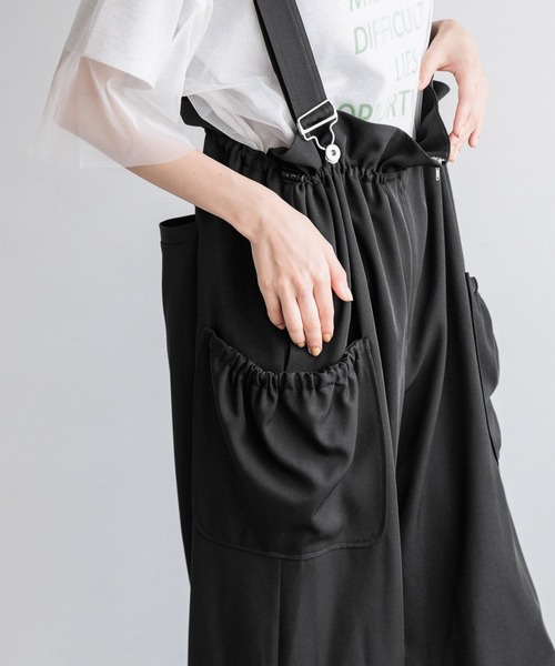 新品タグ付☆ LOWRYS FARM ウエストフリルサロペット セール】ウエストフリルサロペット2 145338（サロペット