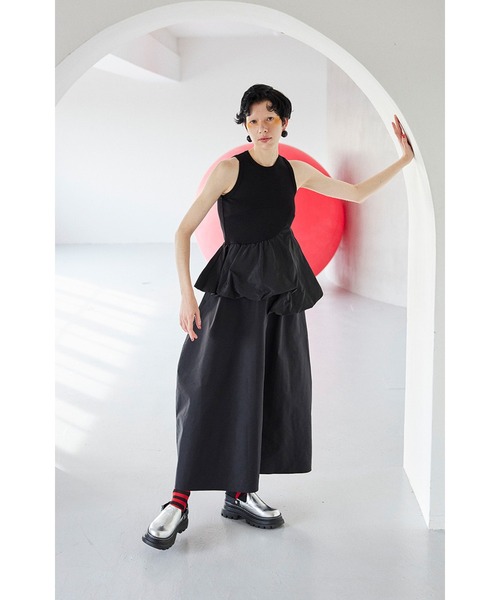 あっこページOMMO 美品 QUILTING BALLOON OP カーキ OMMO ONLINE STORE / QUILTING BALLOON OP