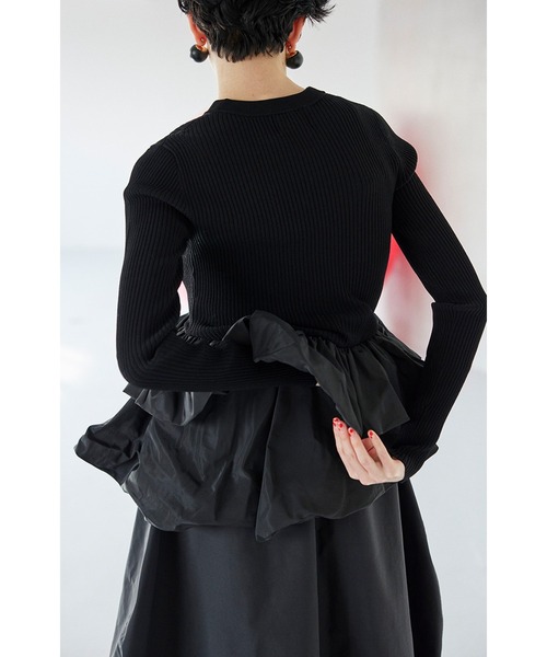 BALLOON PEPLUM LAYERED OP（ワンピース）｜OMMO（オーエムエムオー